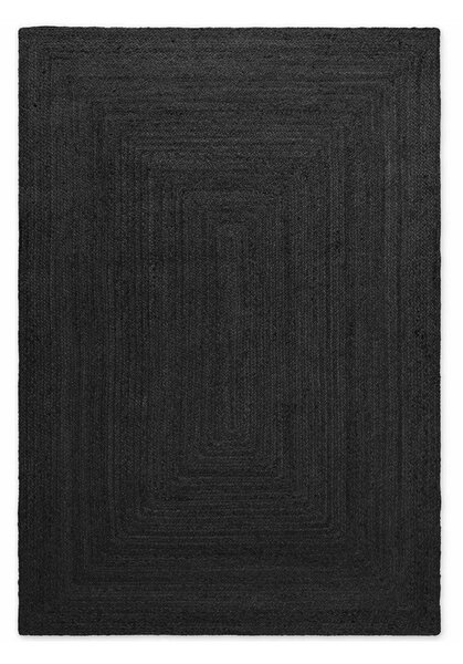Crni obostrani/ručno rađen juten tepih 80x150 cm Juno – Hanse Home