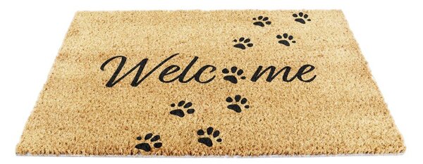 Otirač od kokosovih vlakana 60x90 cm Welcome Paws – Artsy Doormats