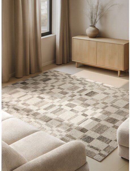 Krem ručno rađen vunen tepih 80x150 cm Boho 1.0 Structa – Vikosa