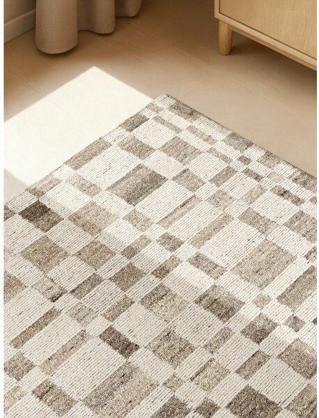 Krem ručno rađen vunen tepih 80x150 cm Boho 1.0 Structa – Vikosa