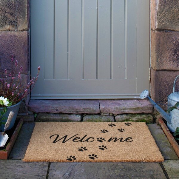 Otirač od kokosovih vlakana 60x90 cm Welcome Paws – Artsy Doormats