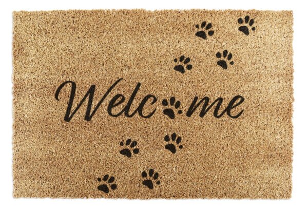 Otirač od kokosovih vlakana 60x90 cm Welcome Paws – Artsy Doormats