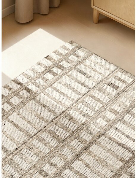 Krem ručno rađen vunen tepih 80x150 cm Boho 1.0 Linara – Vikosa