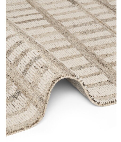 Krem ručno rađen vunen tepih 80x150 cm Boho 1.0 Linara – Vikosa