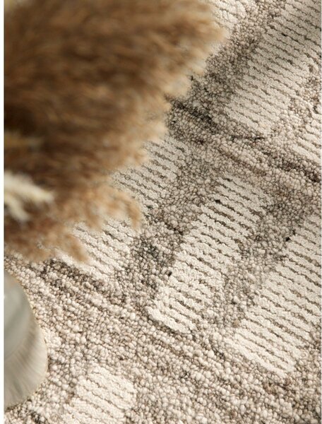 Krem ručno rađen vunen tepih 80x150 cm Boho 1.0 Linara – Vikosa