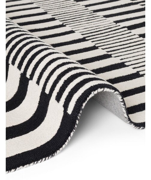 Crno-bijeli ručno rađen vunen tepih 120x180 cm Stryve Pulse – Elle Decoration