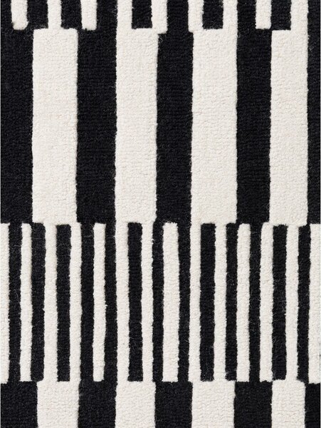 Crno-bijeli ručno rađen vunen tepih 120x180 cm Stryve Pulse – Elle Decoration