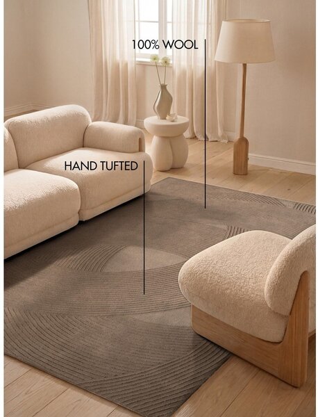 Smeđi vunen tepih 120x170 cm Kensington Victoria – Ted Baker