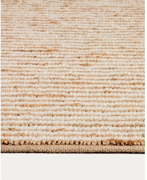 Ručno rađen juten tepih u prirodnoj boji 160x230 cm Derule – Kave Home