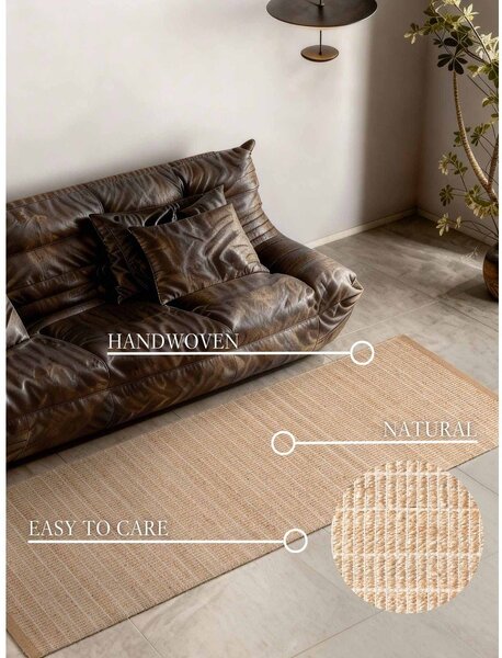 Obostrana/ručno rađena staza od mješavine jute u prirodnoj boji 80x200 cm Birka – Villeroy&Boch