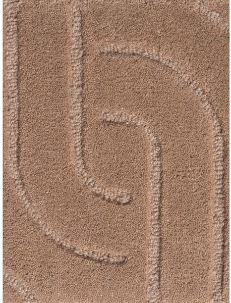 Bež ručno rađen vunen tepih 80x150 cm Arcura – Vikosa