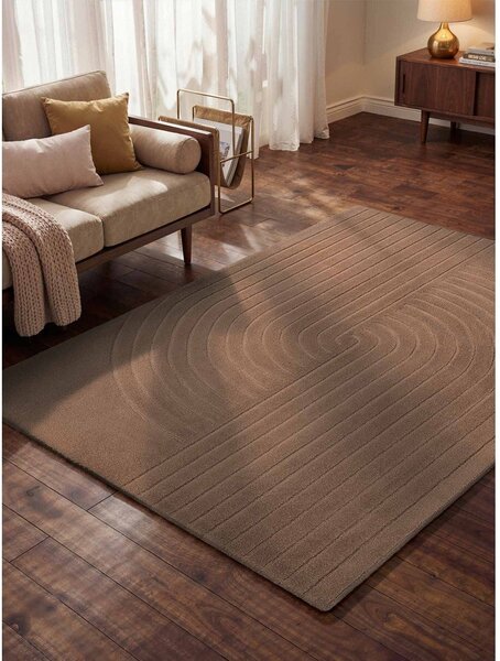 Bež ručno rađen vunen tepih 80x150 cm Arcura – Vikosa