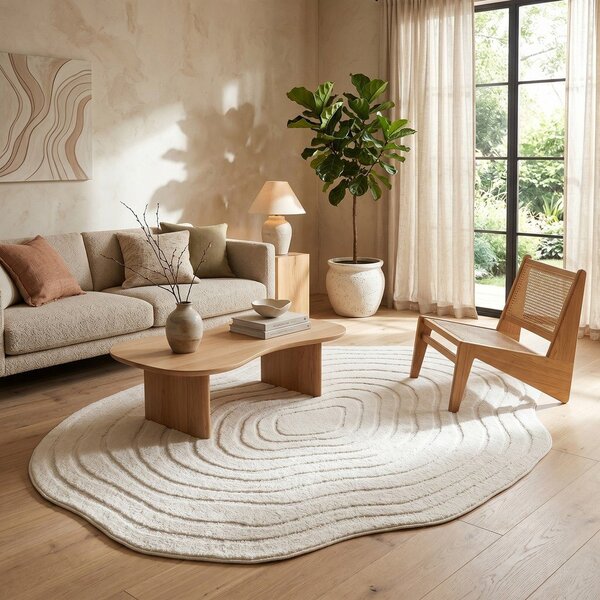Krem tepih 160x230 cm Pebble – ESTE
