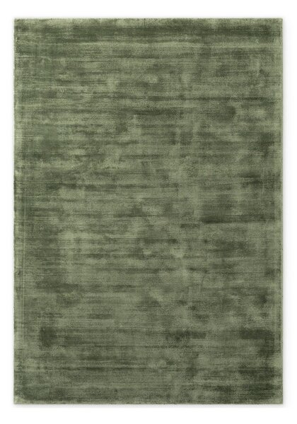 Zeleni ručno rađen tepih viskozan 80x150 cm Noemi – Vikosa