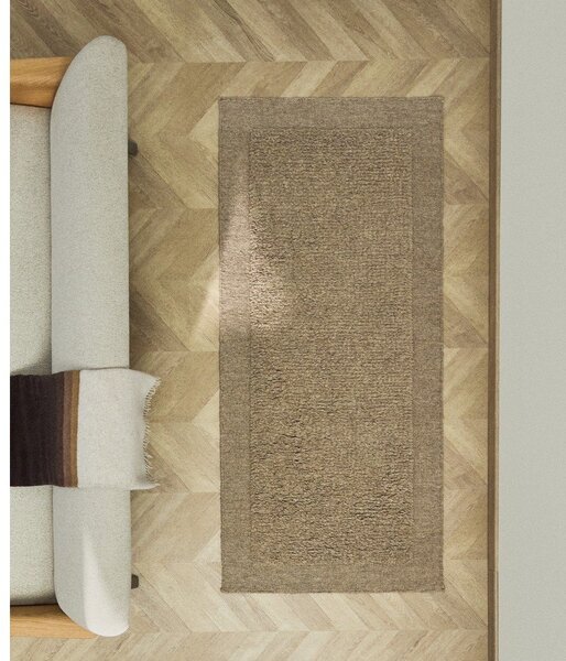 Bež ručno rađena vunena staza 80x200 cm Marely – Kave Home