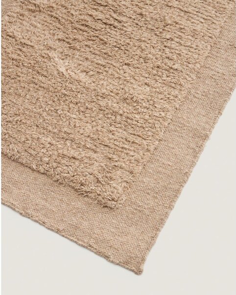 Bež ručno rađena vunena staza 80x200 cm Marely – Kave Home