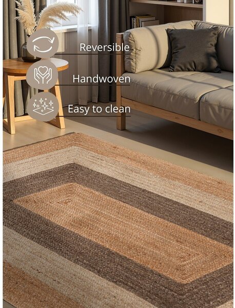 Obostrani/ručno rađen juten tepih 120x170 cm Juno – Hanse Home