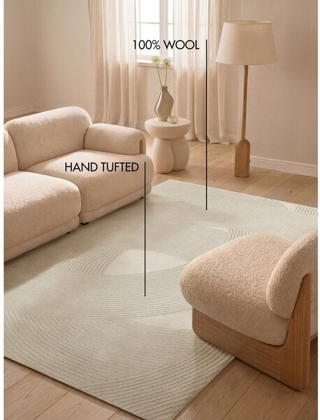 Krem vunen tepih 160x230 cm Kensington Victoria – Ted Baker