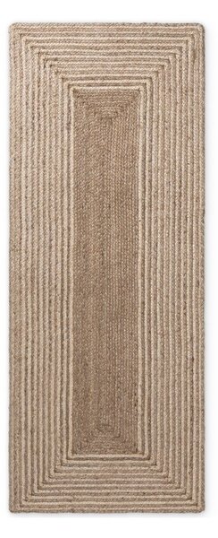 Obostrana/ručno rađena jutena staza u svijetloj prirodnoj boji/u tamnoj prirodnoj boji 80x200 cm Juno – Hanse Home