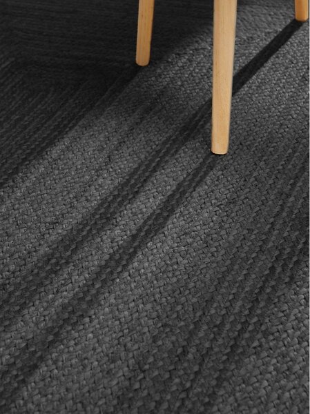 Crna obostrana/ručno rađena jutena staza 80x200 cm Juno – Hanse Home