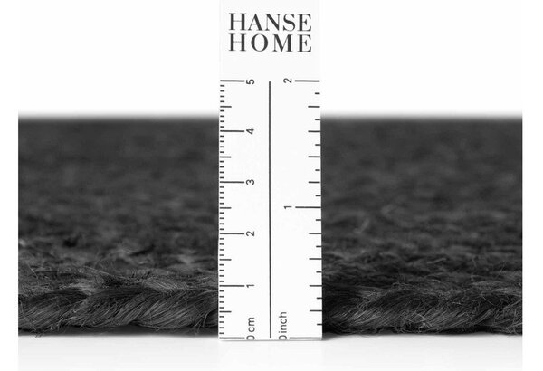 Crna obostrana/ručno rađena jutena staza 80x200 cm Juno – Hanse Home