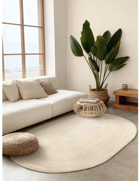 Krem obostrani/ručno rađen juten tepih 160x230 cm Braided – Hanse Home