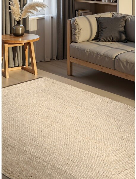 Krem obostrani/ručno rađen juten tepih 80x150 cm Juno – Hanse Home