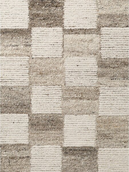 Krem ručno rađen vunen tepih 80x150 cm Boho 1.0 Quadra – Vikosa