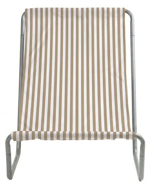 Sklopivi plažni ležaljka SAND STRIPES, smeđa