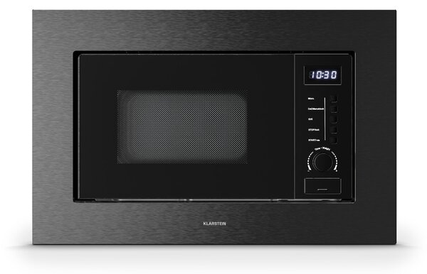 Klarstein Ugradbena mikrovalna pećnica Verosteel s roštiljem | Roštilj 800 W | Mikrovalna pećnica 700 W | 60 cm