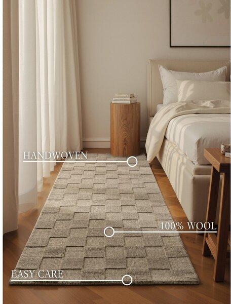 Bež ručno rađena vunena staza 80x200 cm Scala – Villeroy&Boch
