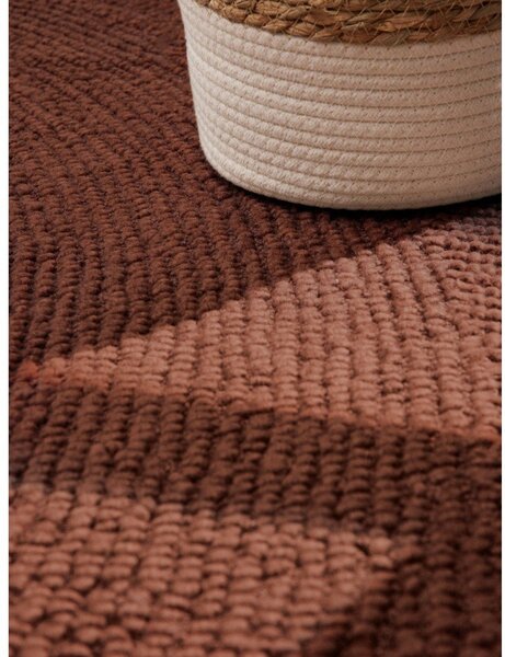 Ciglasti ručno rađen vunen tepih 80x150 cm Calmio – Hanse Home