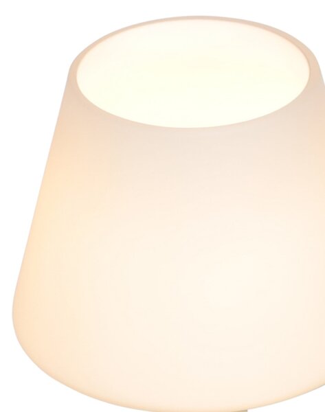 Steinhauer Ancilla stolna lampa, krem, visina 33 cm, metal, staklo, E14, Bijela, Dnevni boravak/blagovaonica, Staklo