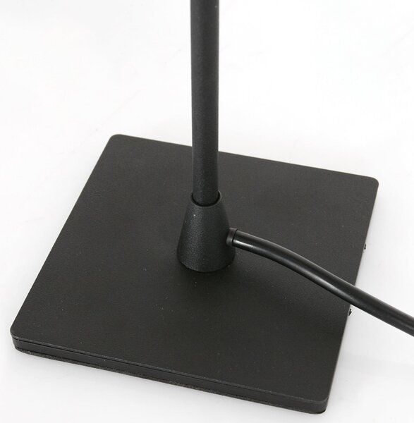 Steinhauer Ancilla stolna lampa, crna/dimljena, 33 cm, metal, staklo, E14, Crno, Dnevni boravak/blagovaonica, Staklo