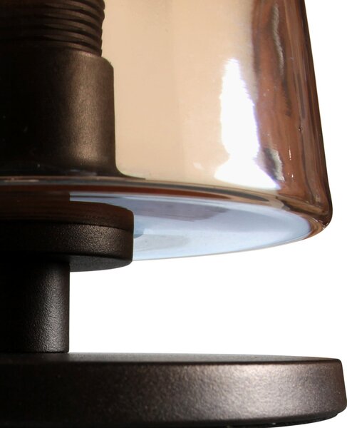 Steinhauer Stolna lampa Ancilla, smeđa/jantar, 26 cm, metal, staklo, E27, Smeđa / hrđa, Dnevni boravak/blagovaonica, Staklo