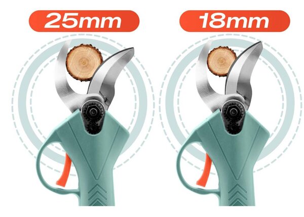 Akumulatorske škare za grane Plonos PL-645 25 mm rozi