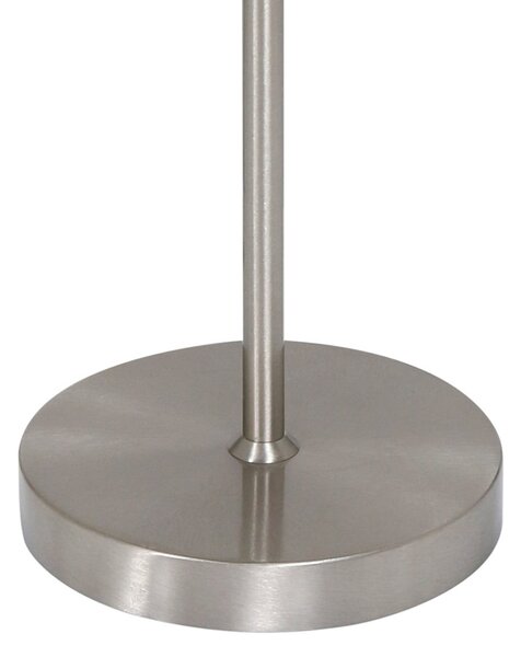 Mexlite Stolna lampa Noor, čelik/bijeli lan, visina 50 cm, E27, Metalik, Dnevni boravak/blagovaonica, Metal