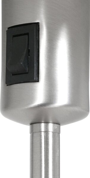 Mexlite Stolna lampa Noor, čelik/srebrni velur, visina 50 cm, E27, Metalik, Dnevni boravak/blagovaonica, Metal