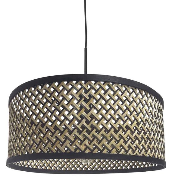 Steinhauer Lampica Sparkled Light, tkani sjenilo u crnoj i drvenoj boji, prigušiva, Crno, Dnevni boravak/blagovaonica, Bambus