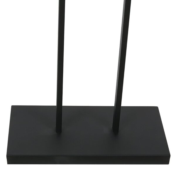 Steinhauer Podna lampa Stang, crno-bijeli lan, visina 160 cm, E27, Crno, Dnevni boravak/blagovaonica, Metal