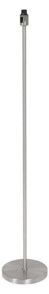Mexlite Podna lampa Noor, čelik/srebrni velur, visina 144 cm, E27, Metalik, Dnevni boravak/blagovaonica, Metal