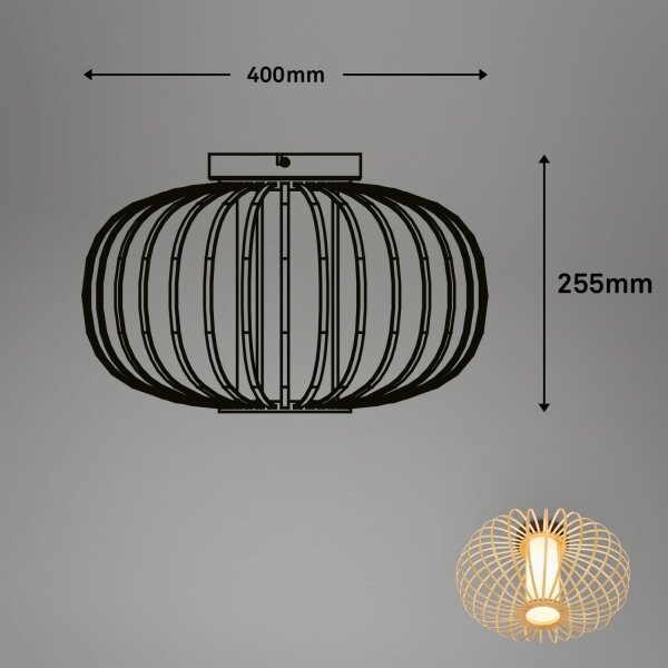 Briloner 3759011 - Stropna svjetiljka 1xE27/10W/230V pr. 40 cm bambus