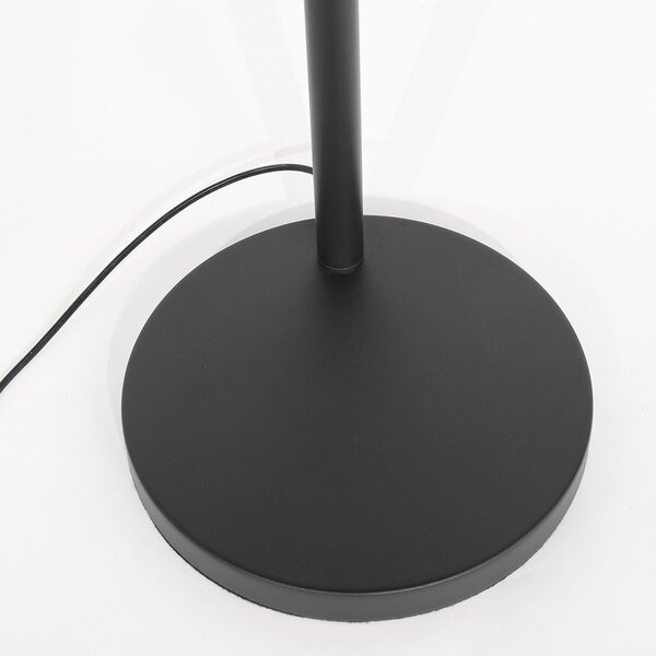 Steinhauer Nox Light podna lampa s 3 žarulje, crna, smeđi kabel, E27, Crno, Dnevni boravak/blagovaonica, Metal