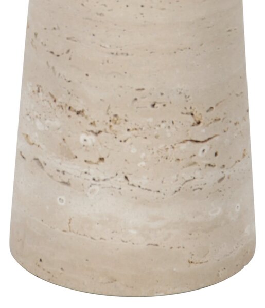 Anne Light Stolna lampa Travino, visina 49 cm, travertin, lan, E27, Bež, Dnevni boravak/blagovaonica, Mramor