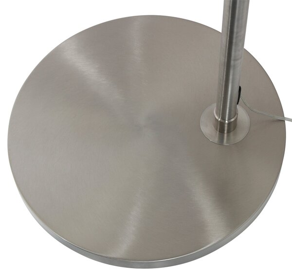 Steinhauer Zakrivljena podna lampa Sparkled Light, čelik/crni najlon, 240 cm, Metalik, Dnevni boravak/blagovaonica, Metal