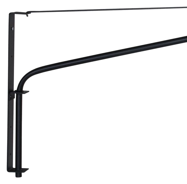 Steinhauer Elegantno, otmjeno zidno svjetlo, crna/siva lanena tkanina, drvo, Crno, Dnevni boravak/blagovaonica, Metal