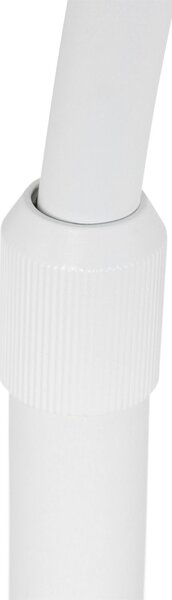 Steinhauer Zakrivljena podna lampa Sparkled Light, bijela/prirodno pletena od bambusa, Bijela, Dnevni boravak/blagovaonica, Metal
