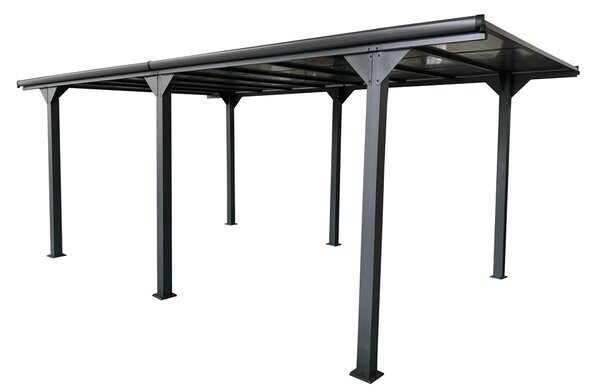 Aluminijska nadstrešnica za automobil Lombardia 3x5,8 Garden Point antracit