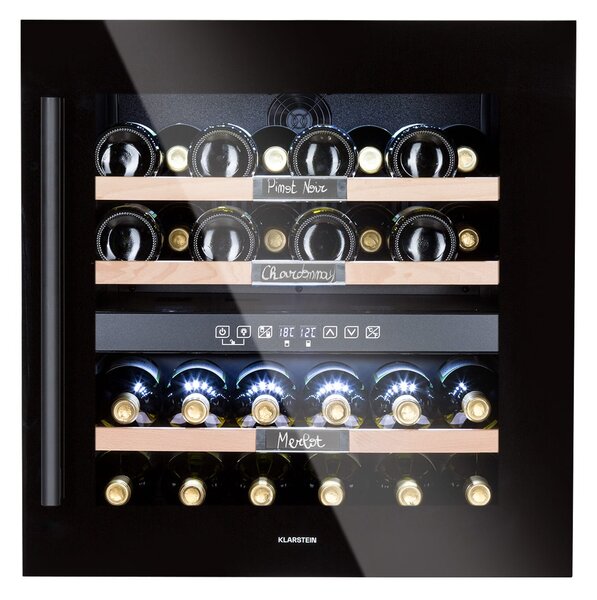Klarstein Vinsider 36 Onyx Edition, vinoteka, 2 zone hlađenja, 5-22°C, 85 l