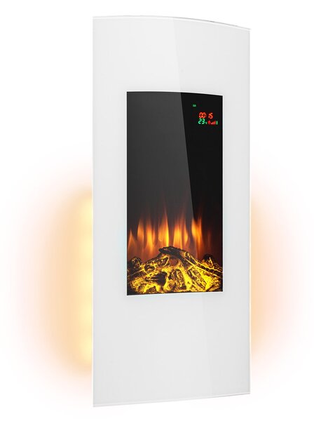Klarstein Lamington, električni kamin, 2000 W, LED plamen, grijač na topli zrak, timer, rasvjeta